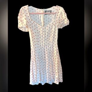 Reformation rose print mini dress size 10